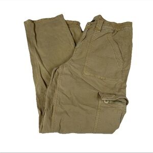 American Eagle Women’s Size 8 Stretchy Cargo Baggy Khaki Beige Pants #0920